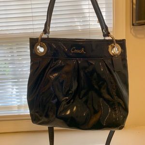 Patent Leather Blue Coach Crossbody Bag
